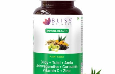 Bliss Welness Immune Bliss Absolute Ayurvedic Herbal Combo With Tulsi Amla & Turmeric Extract Curcumin Vegan Immunity Booster Supplement – 60 Vegetarian Tablets